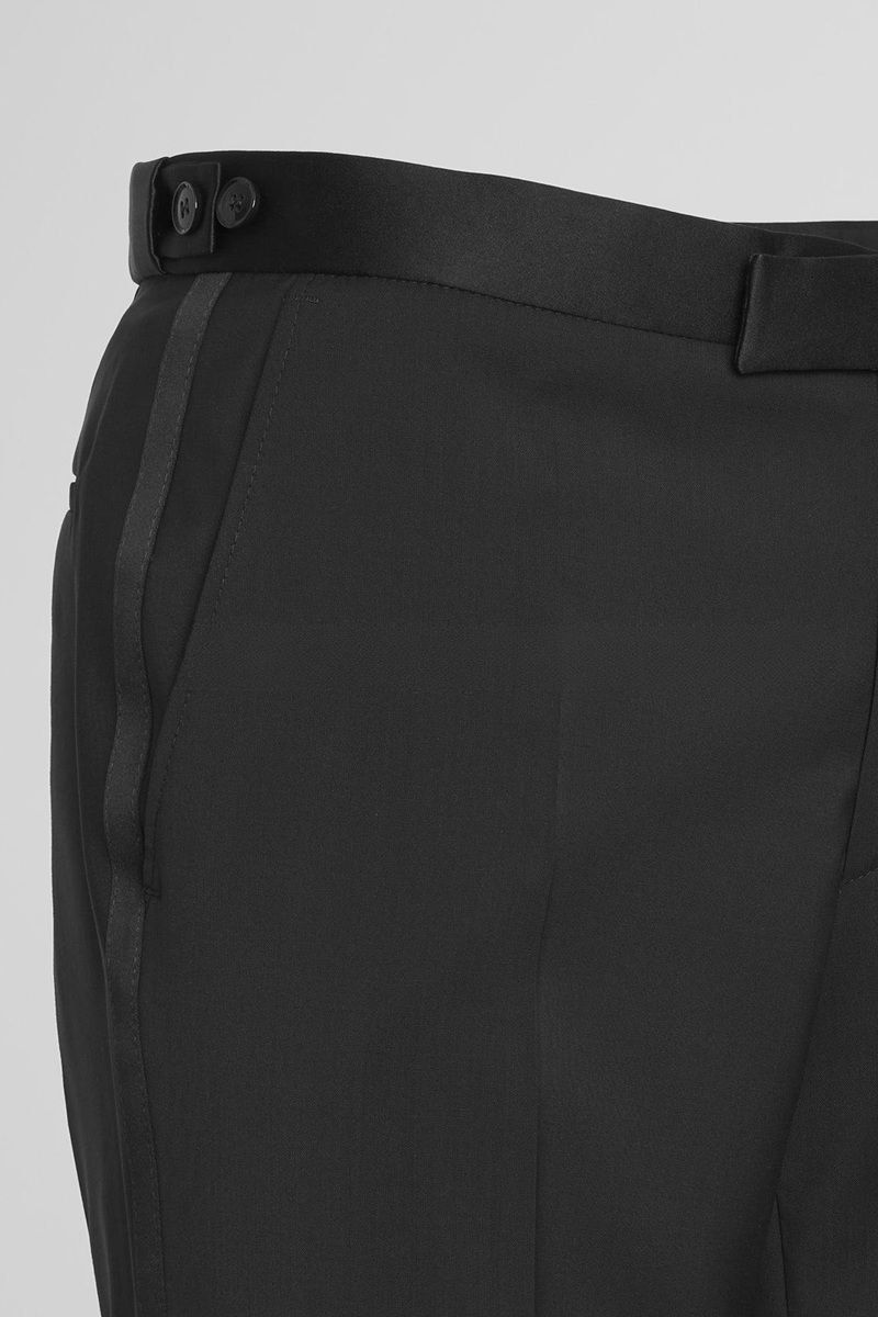 Zignone σμόκιν κοστούμι slim fit μαύρο — μπροστινή όψη παντελόνι