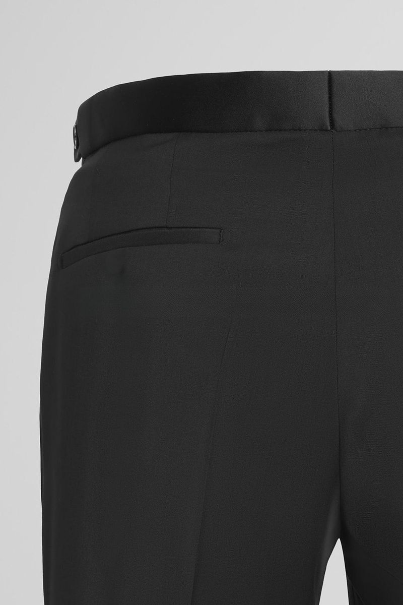 Zignone σμόκιν κοστούμι slim fit μαύρο — πίσω όψη παντελόνι