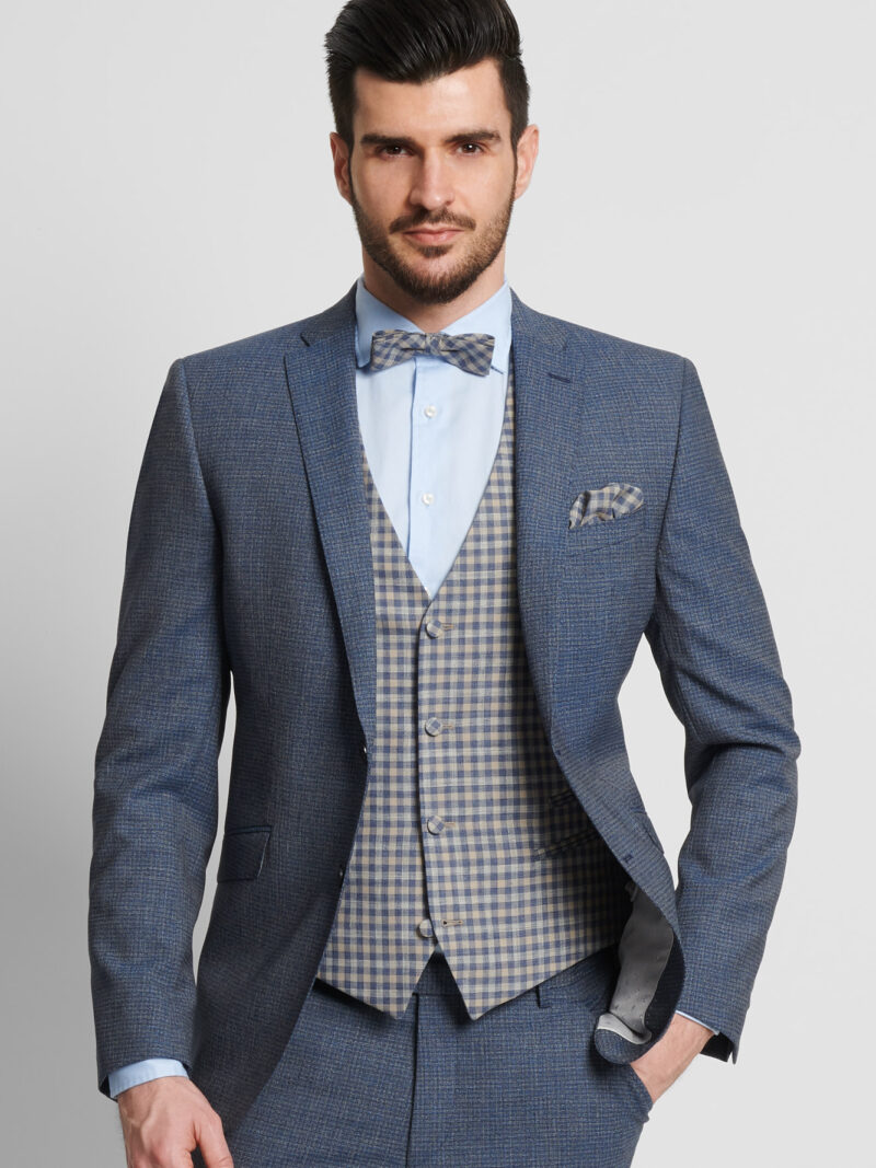 Λινό Κοστούμι Μπλε Carnet - DRESSMAN est.1974