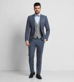 Λινό Κοστούμι Μπλε Carnet - DRESSMAN est.1974